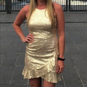 Gold Sequin Dress